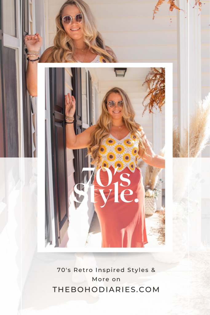 70's Retro Style Inspiration on The Boho Dairies Blog Post
