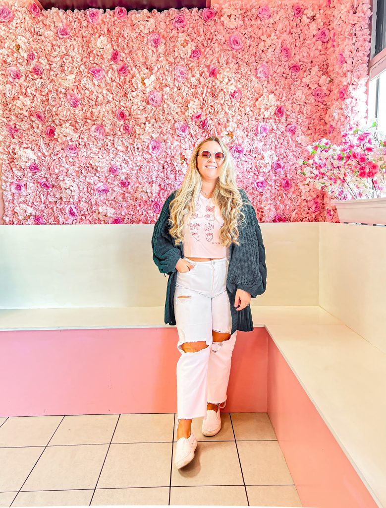 Nicki Odom in graphic tee from Altar'd State Spring Style 