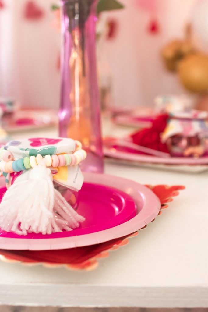 Girly Galentine's Day Party candy jar party favor