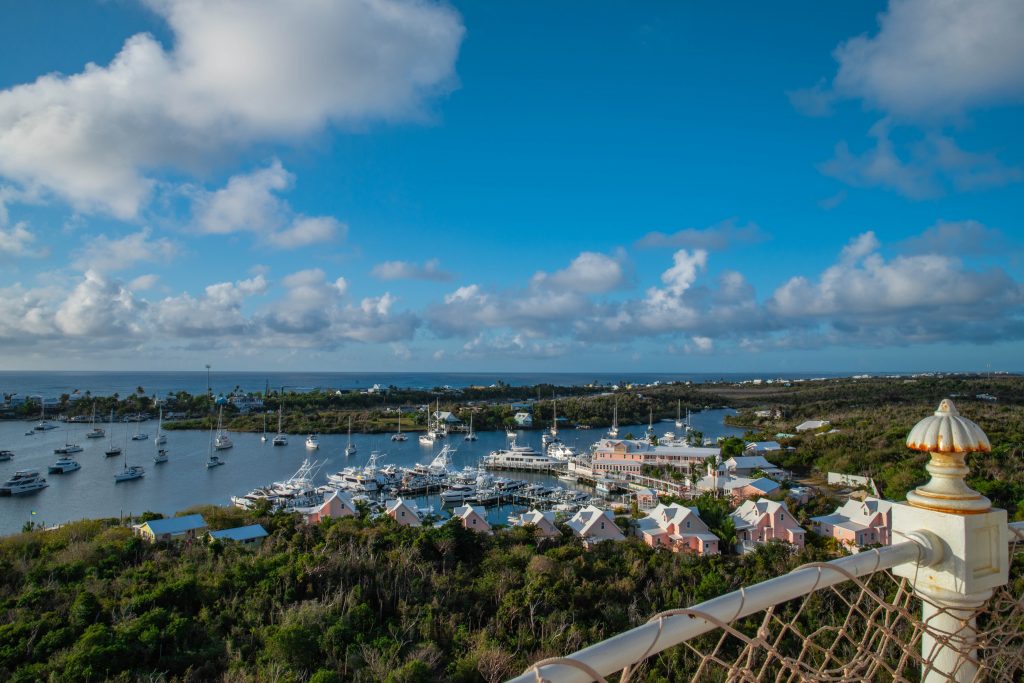 Hope Town Inn and Marina shot from the light house in the Bahamas