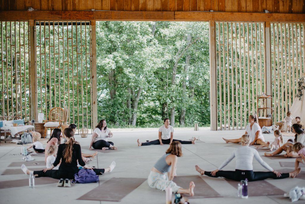 Wanderlust Family Retreats mommy and me yoga class