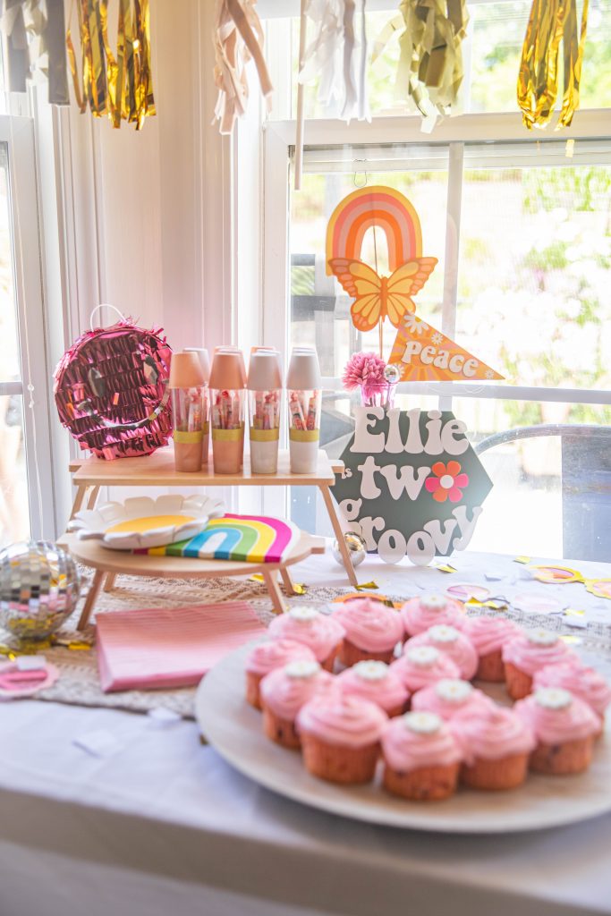 Two Groovy Kids Birthday Party Dessert Table