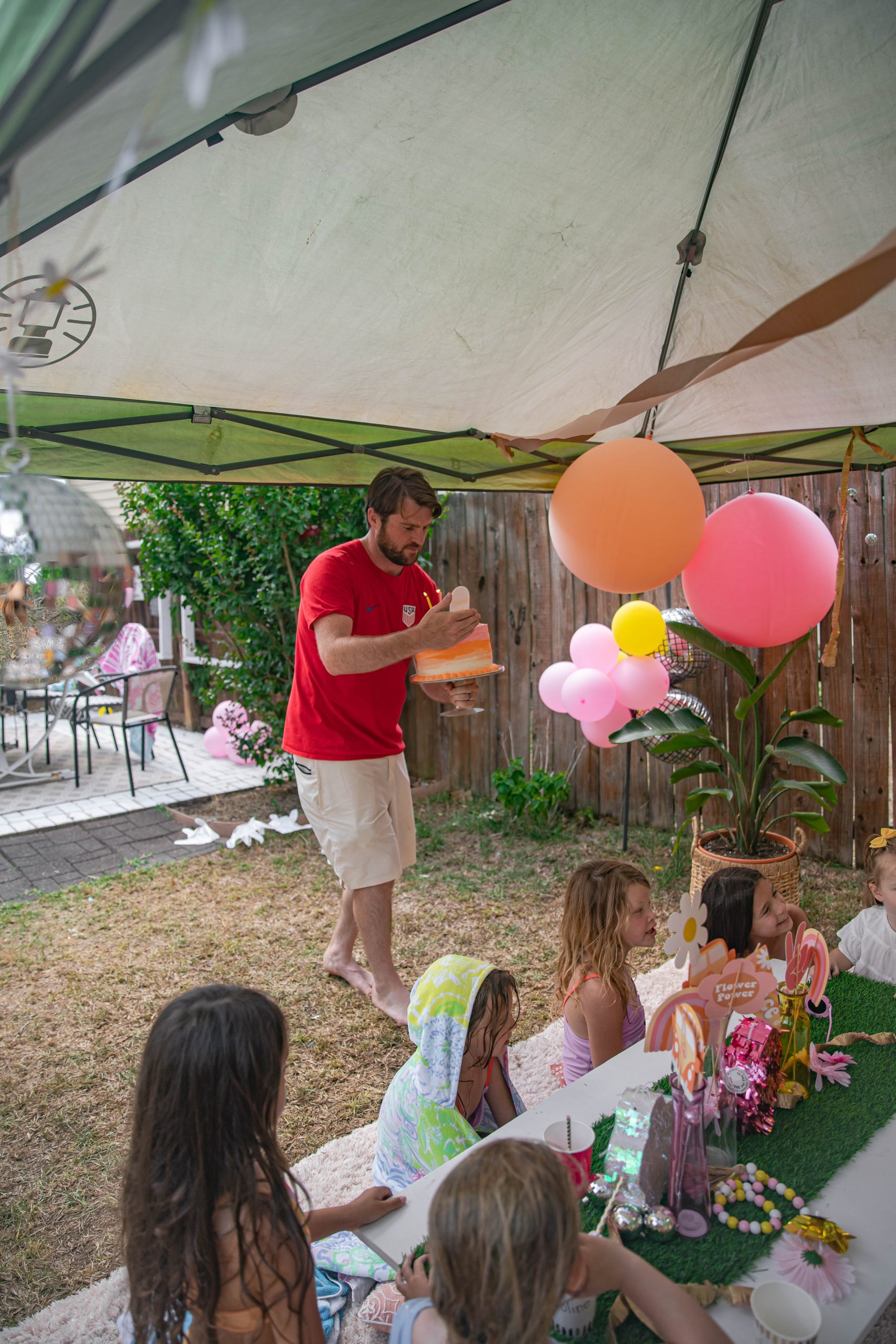Nicki Odom and daughter at Two Groovy Birthday