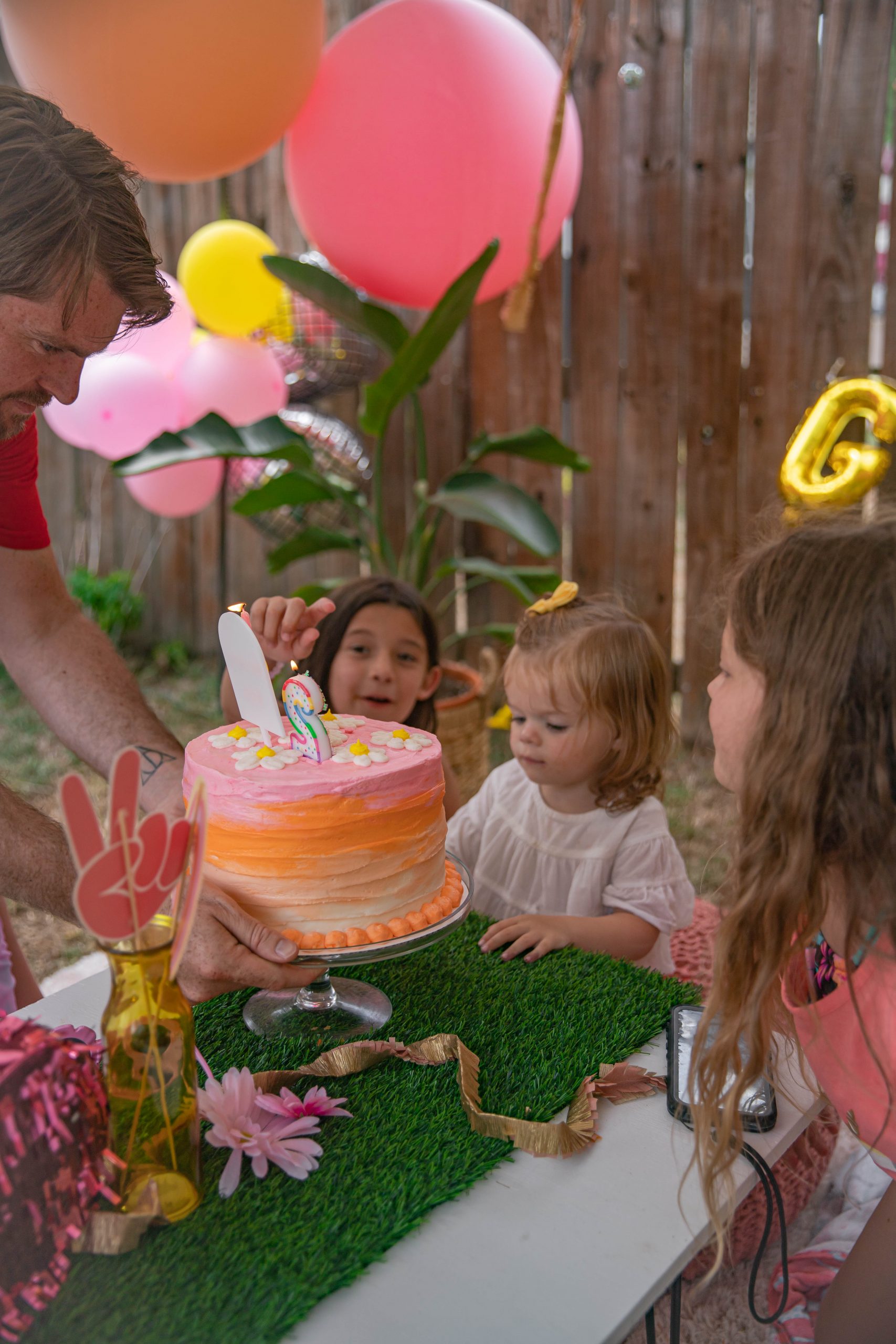Nicki Odom and daughter at Two Groovy Birthday