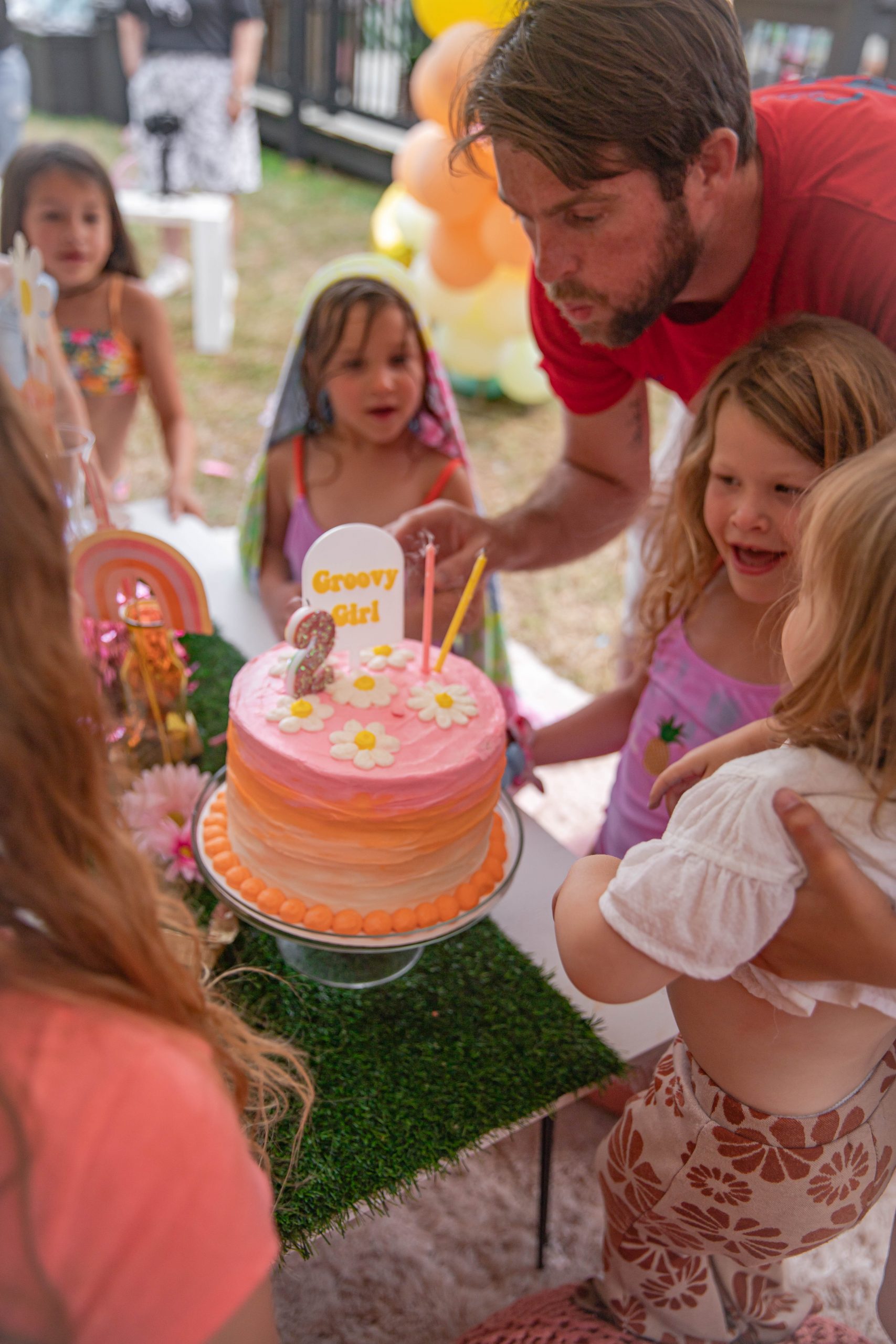 Nicki Odom and daughter at Two Groovy Birthday
