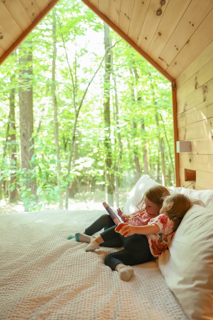 Wanderlust Family Retreats in the cabin at Gather Greene