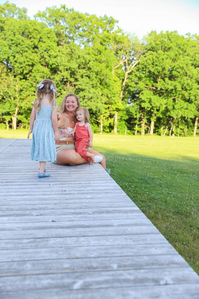 Nicki Odom with daughters at Wanderlust Family Retreats in Catskills NY