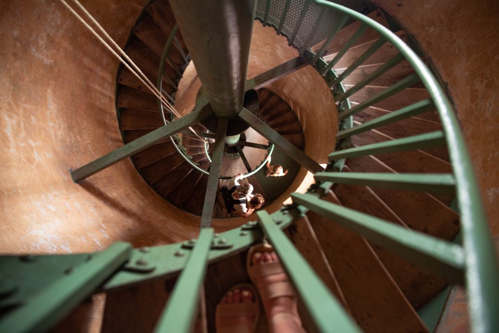 Staircase in Elbow Reef Lighthouse Hope Town Bahamas