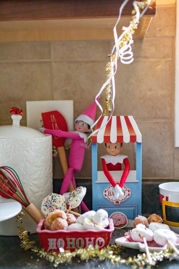 Elf on the shelf ideas for Christmas - Elves have a bakery