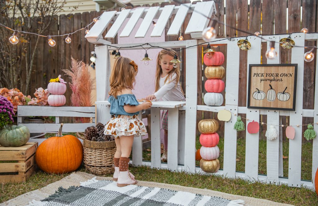 DIY Kids Market from Pallet Wood Pumpkin Stand by Nicki Odom