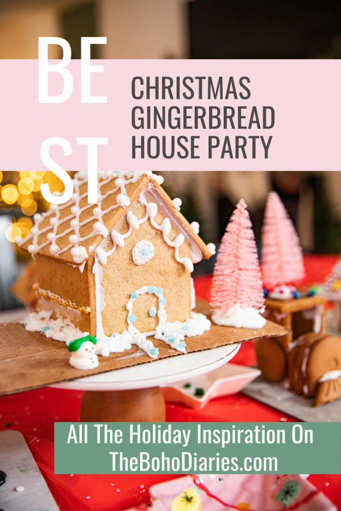 Christmas Gingerbread House making party Pinterest Pin