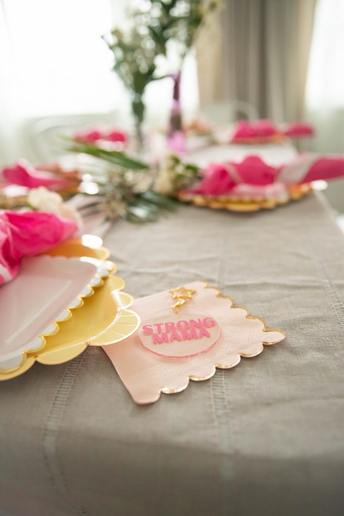 Party table set by Nicki Odom with hosting tips