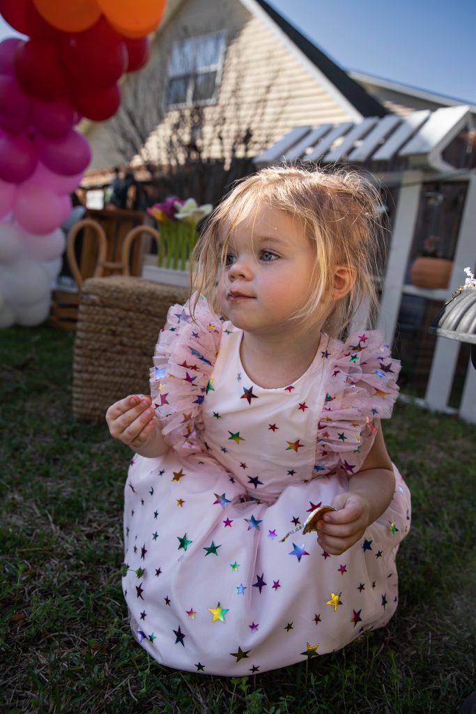 Kids Market St. Patrick's Day Pot Of Gold Toddler girl in rainbow star dress