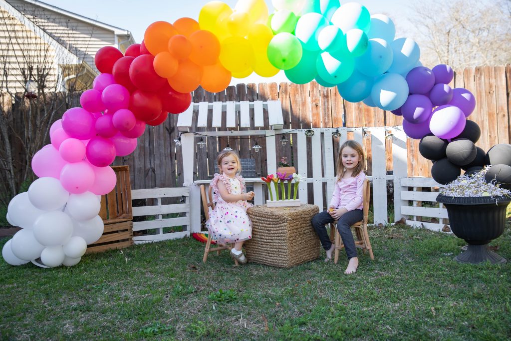 Kids Market St. Patrick's Day Pot Of Gold Toddler girls rainbow balloon arch tea party