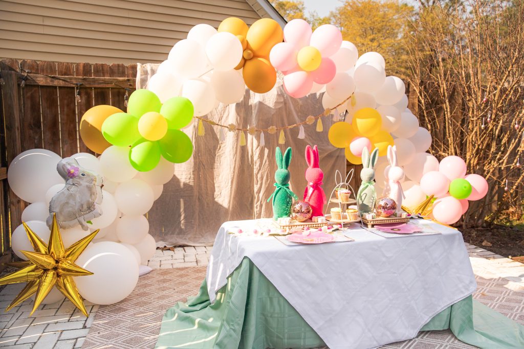 Easter party table setup