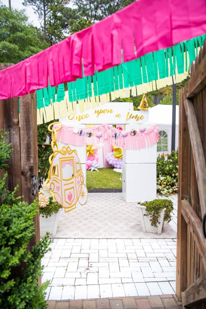 Disney Princess birthday party kids royal entrance