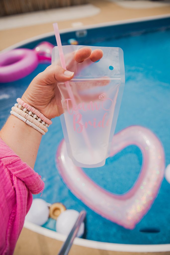 Party drink pouch for Bachelorette Pool Party