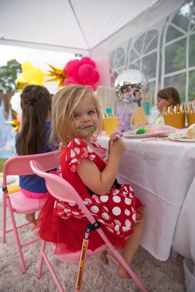 Disney Princess Birthday Party with little Minnie Mouse