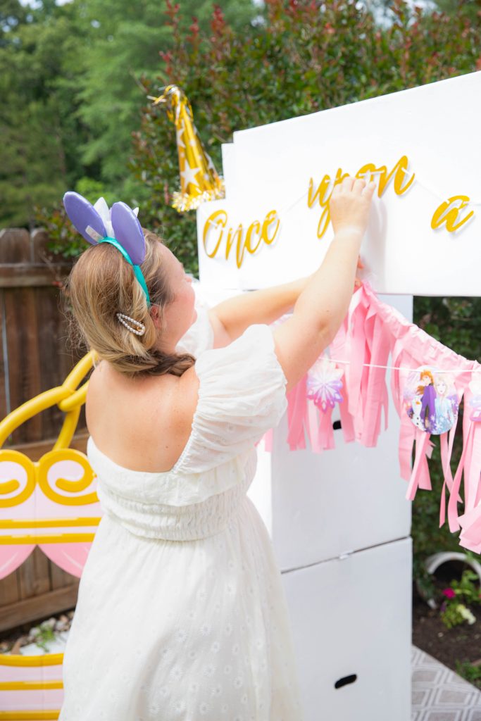 Disney Princess birthday party kids entrance castle