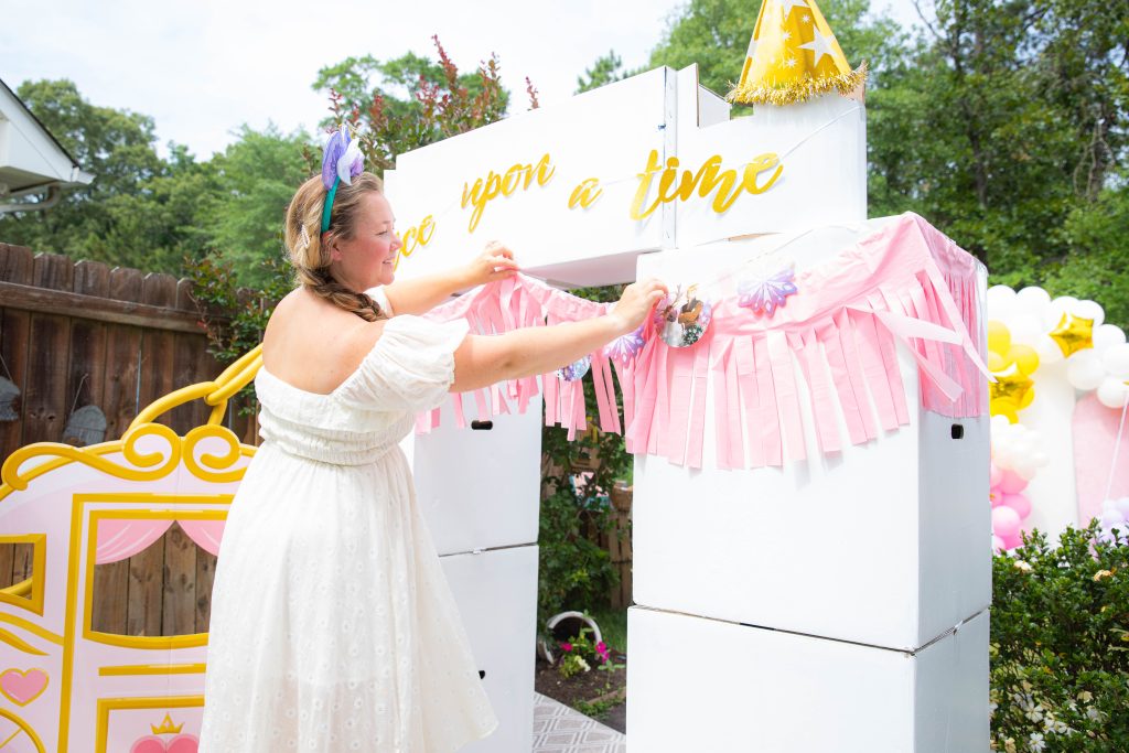 Disney Princess birthday party kids entrance castle
