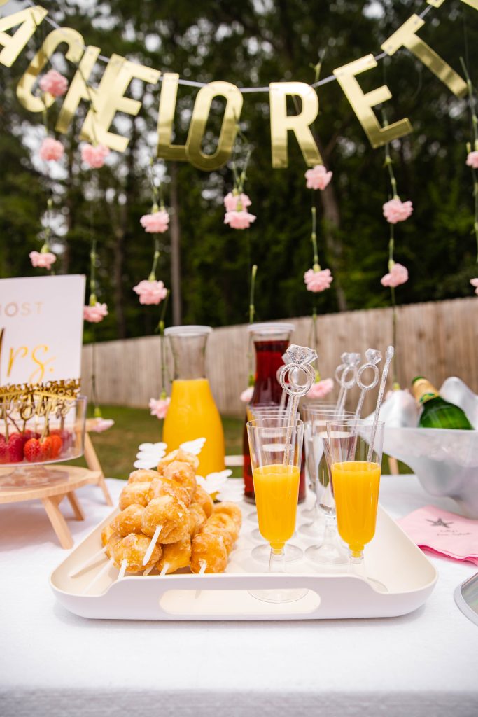 Mimosa bar for Bachelorette Pool Party