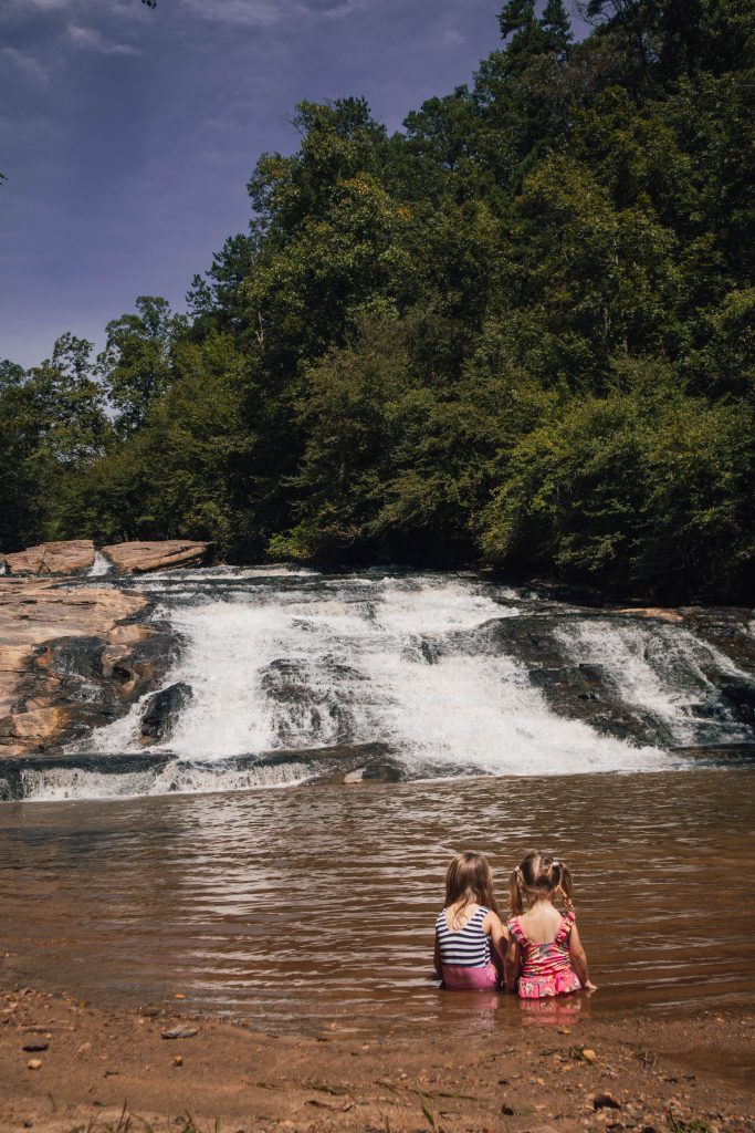 Nicki Odom's daughters in Carter Falls in Elkin NC