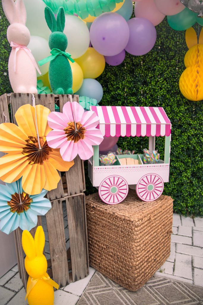 Spring 'He Is Risen' Easter Celebration treat cart