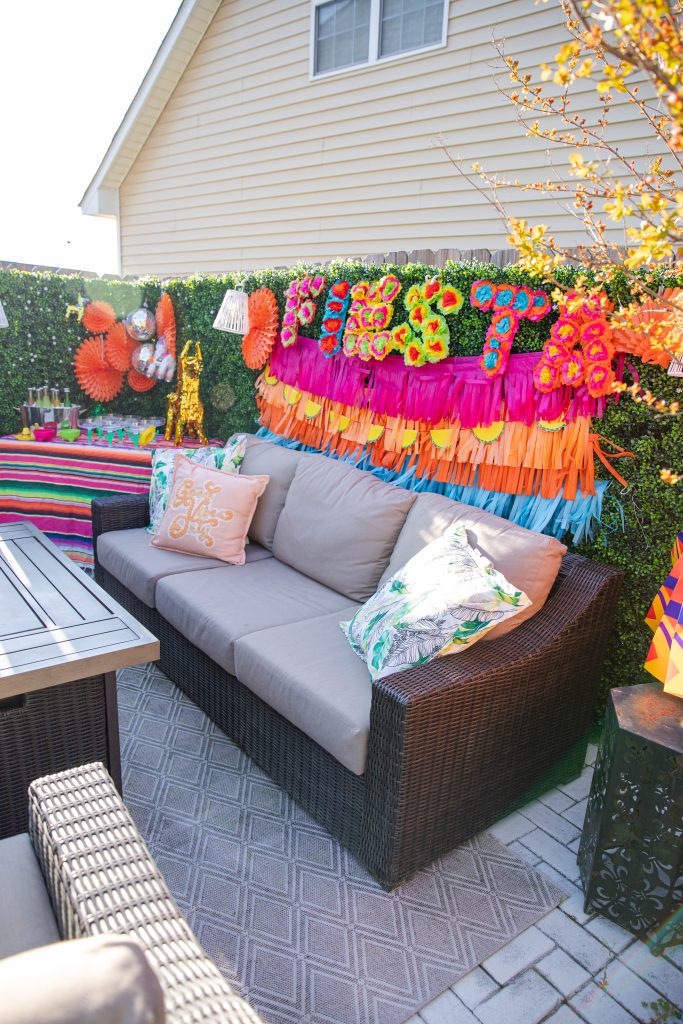 Nicki Odom and the ultimate taco night fiesta on the patio photo area