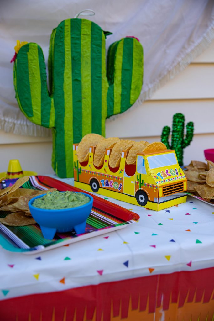 Nicki Odom and the ultimate taco night fiesta on the patio taco bar