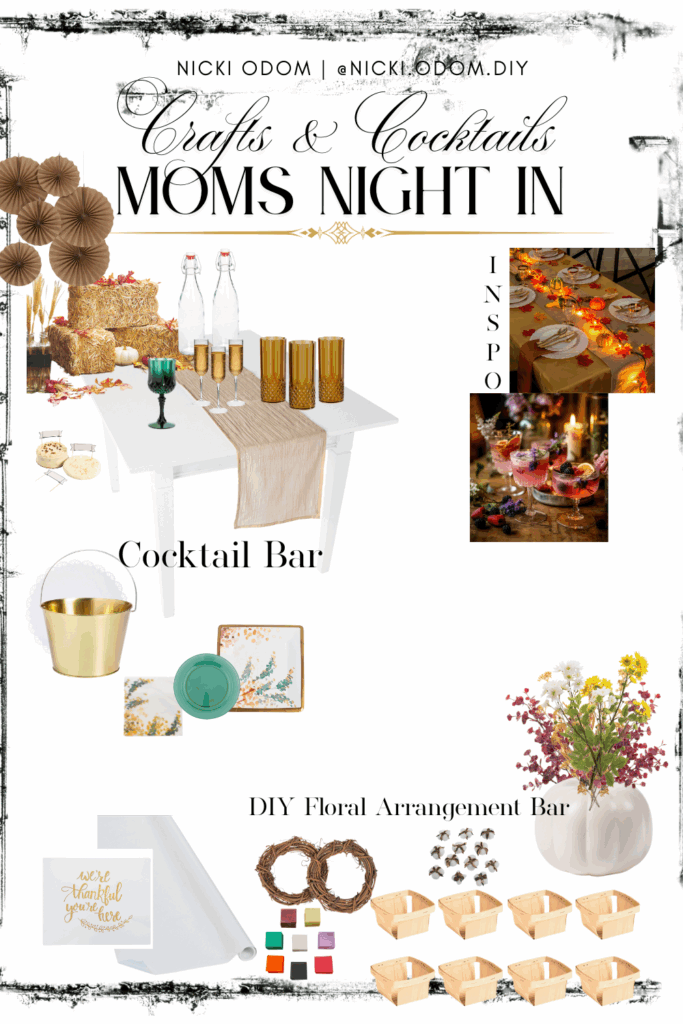 Crafts and Cocktails DIY crafting for fall dinner party mood board