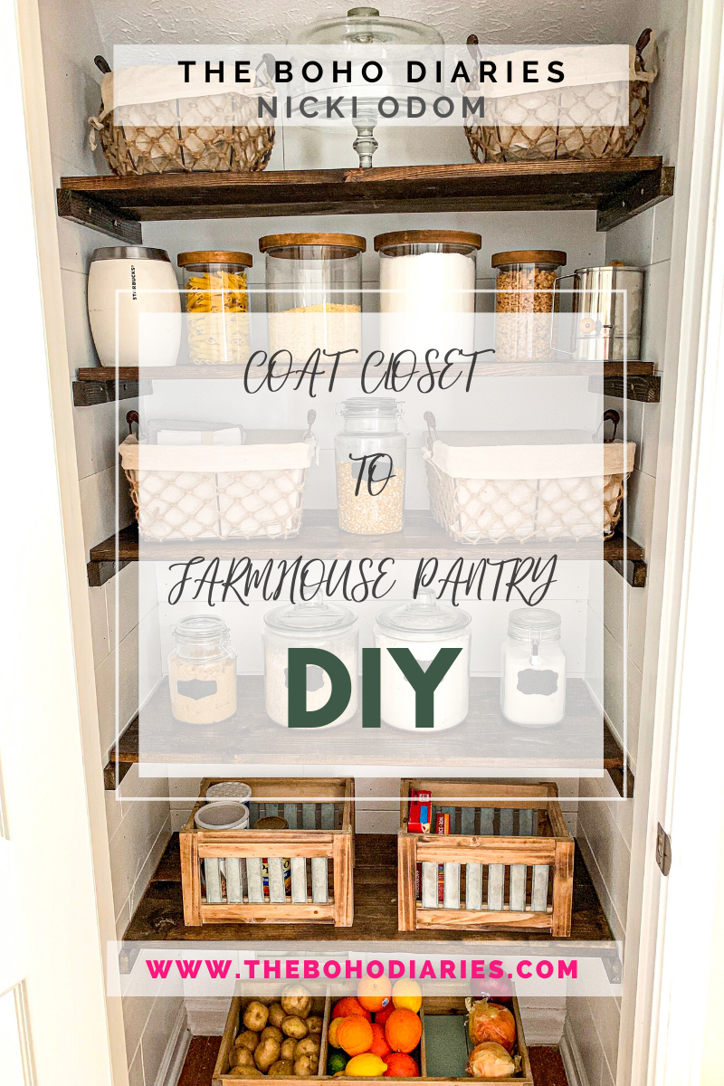 Coat Closet To Pantry DIY