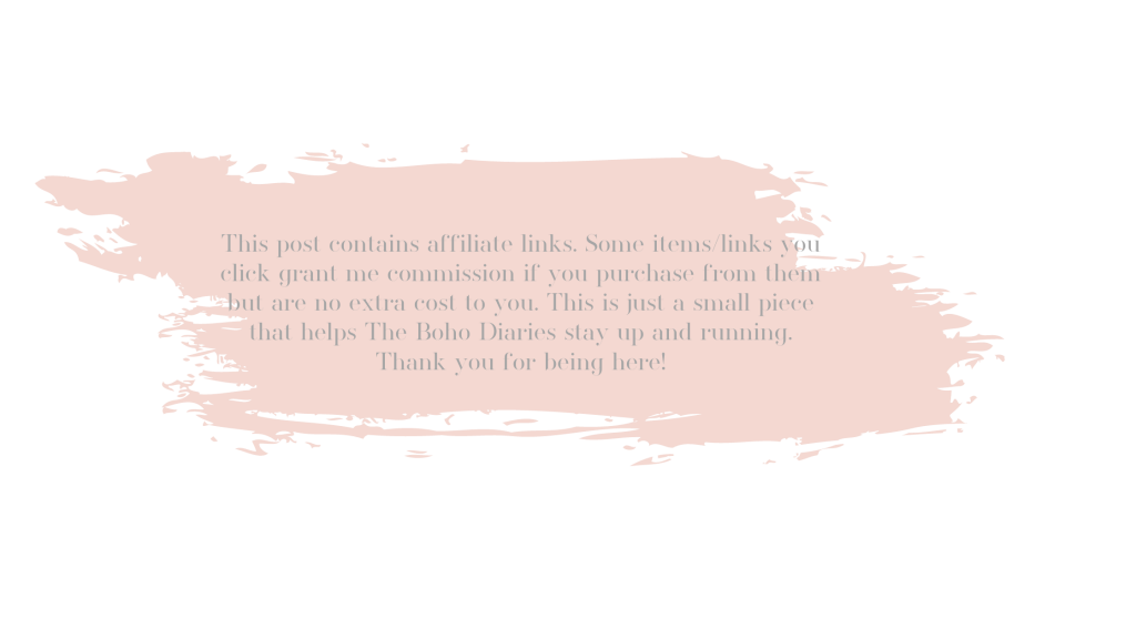 The Boho Diaries Affiliate Disclaimer