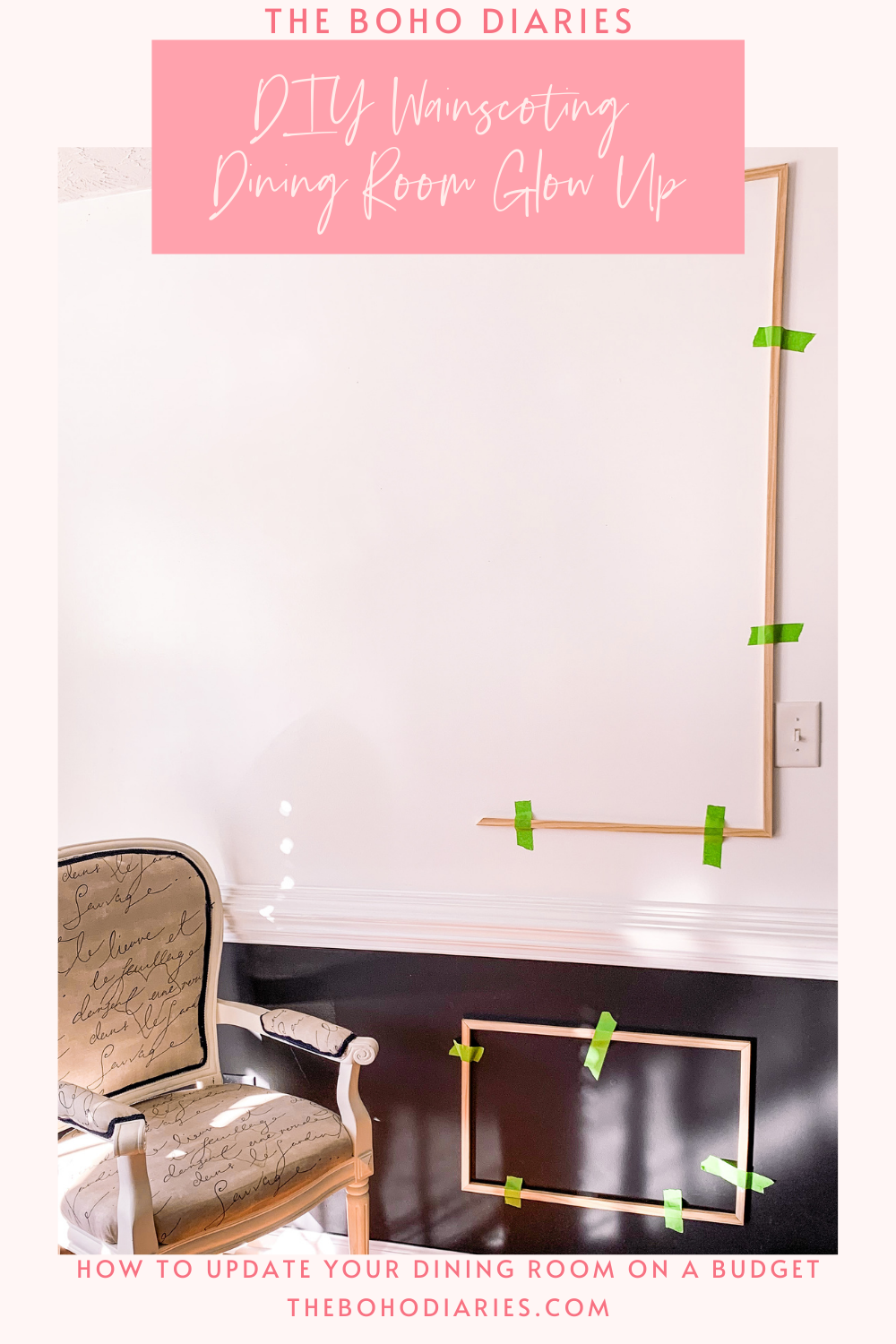 DIY Wainscoting Dining Room Pic