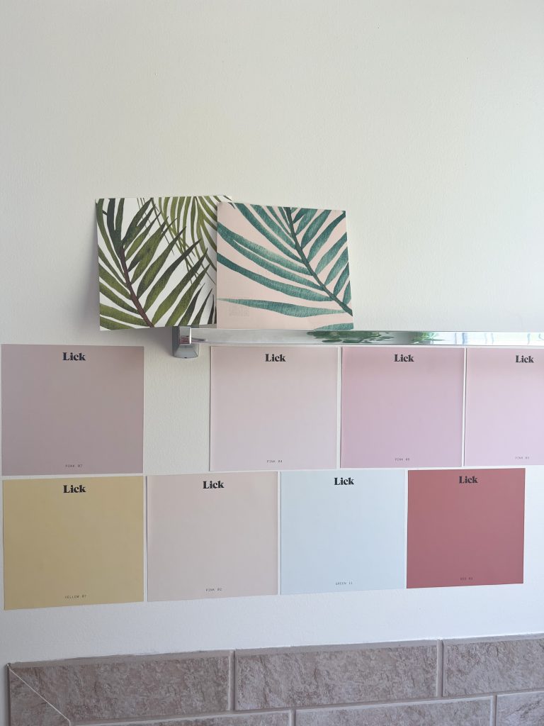 Paint samples for Master Bathroom Makeover