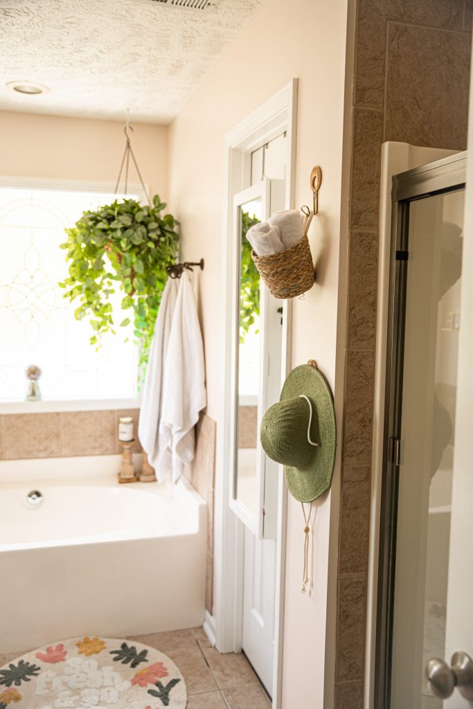 Easy Master Bathroom Makeover Boho Beach style