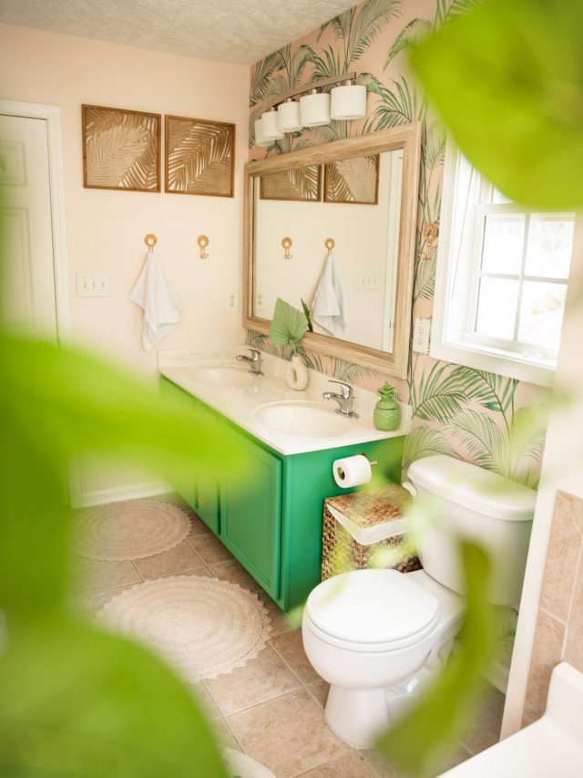 Easy Master Bathroom Makeover Boho Beach style