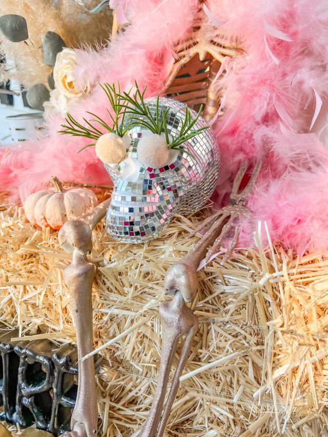 DIY Disco Skull Halloween Decoration