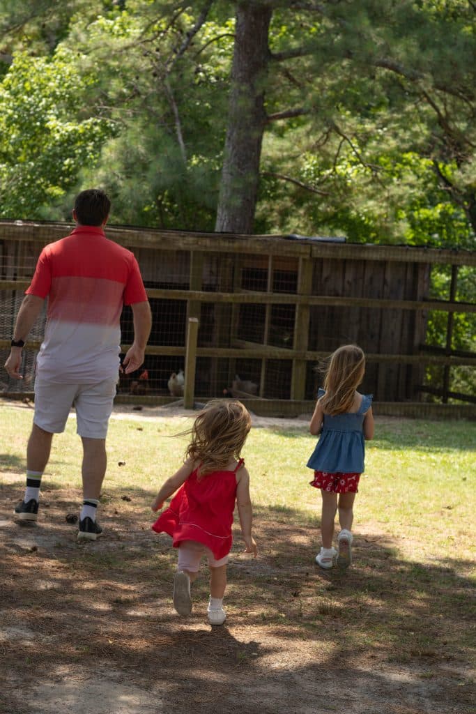 Nicki Odom with family at Gillis Hill Farm Fayetteville NC
