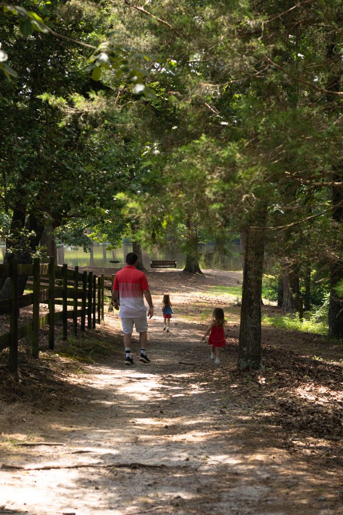 Nicki Odom with family and Kid Friendly Activity in Fayetteville NC Gillis Hill Farm