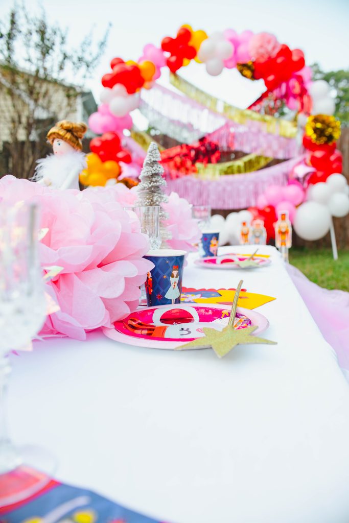 Nutcracker Sugar Plum Fairy Christmas Party table decorations