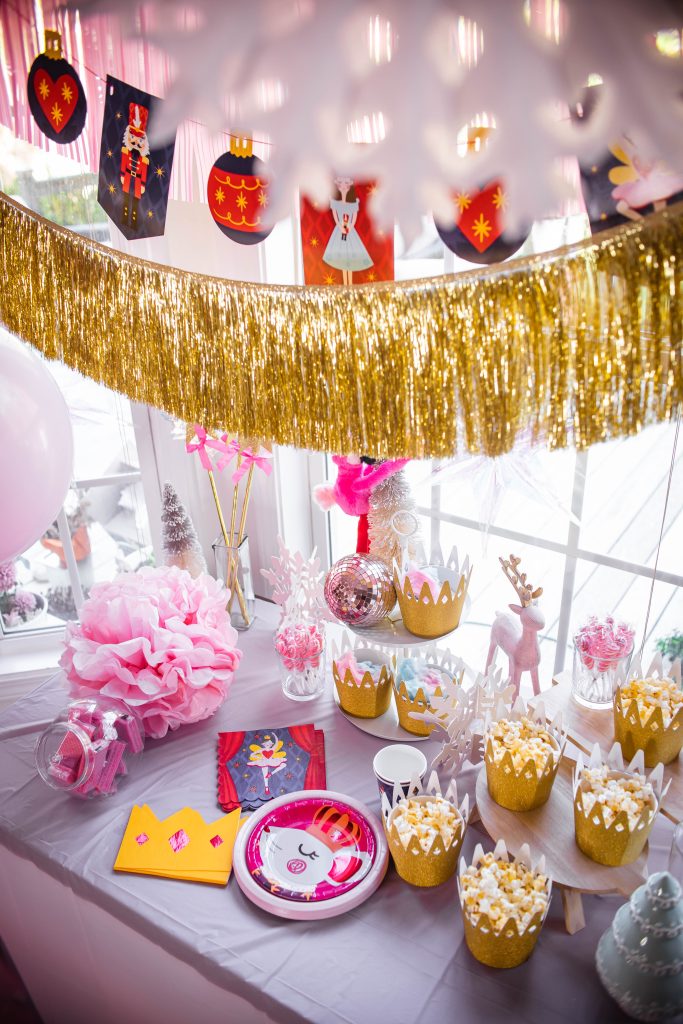 Nutcracker Sugar Plum Fairy Christmas Party table decorations