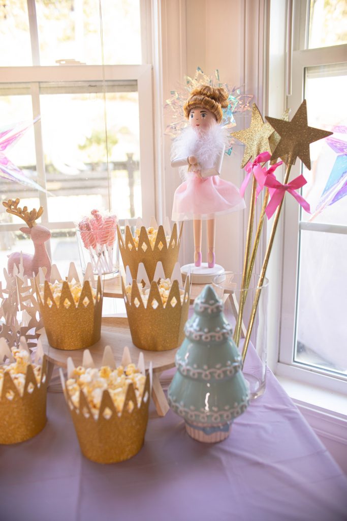 Nutcracker Sugar Plum Fairy Christmas Party table decorations