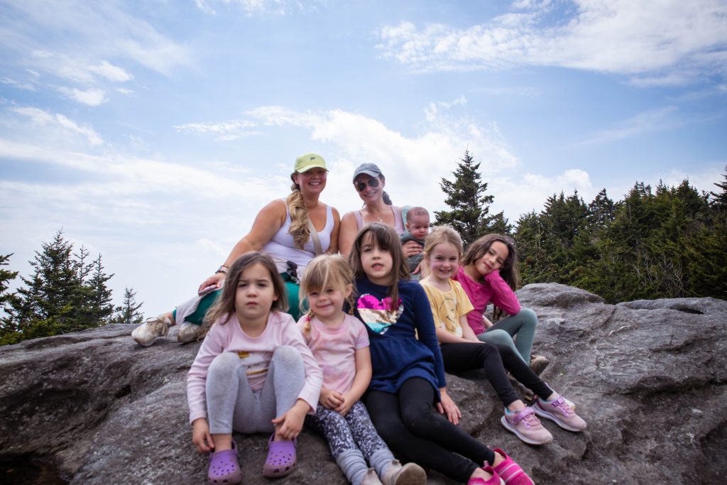 Nicki Odom with friends in Grandfather Mountain Blowing Rock NC