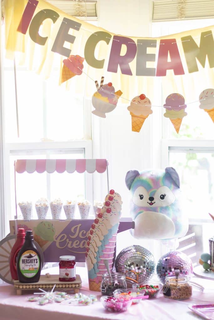 Sweets Squishmallows and 6 birthday party ice cream bar