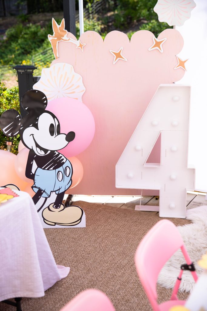 4 Ever A Princess Birthday Party Mickey Mouse backdrop