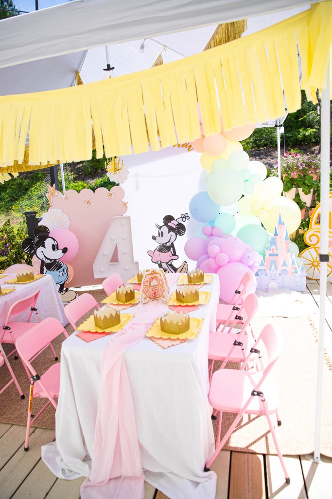 4 Ever A Princess Birthday Party Mickey and Minnie Mouse Disney backdrop