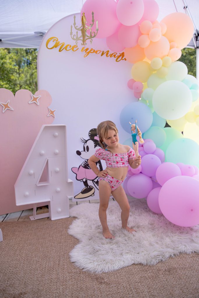 4 Ever A Princess Birthday Party with the birthday girl