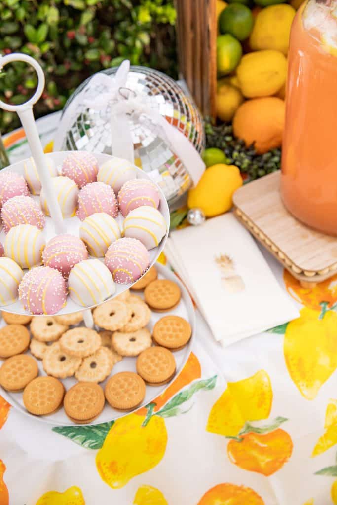 Kids Citrus Art Summer Activity party dessert table
