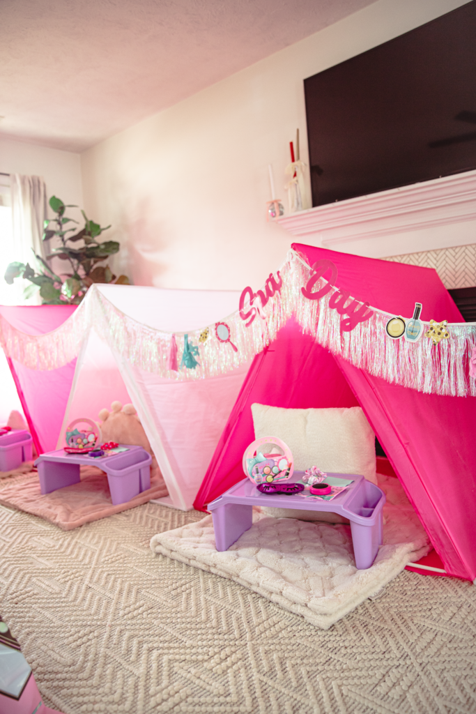 Spa Sleepover party with tents