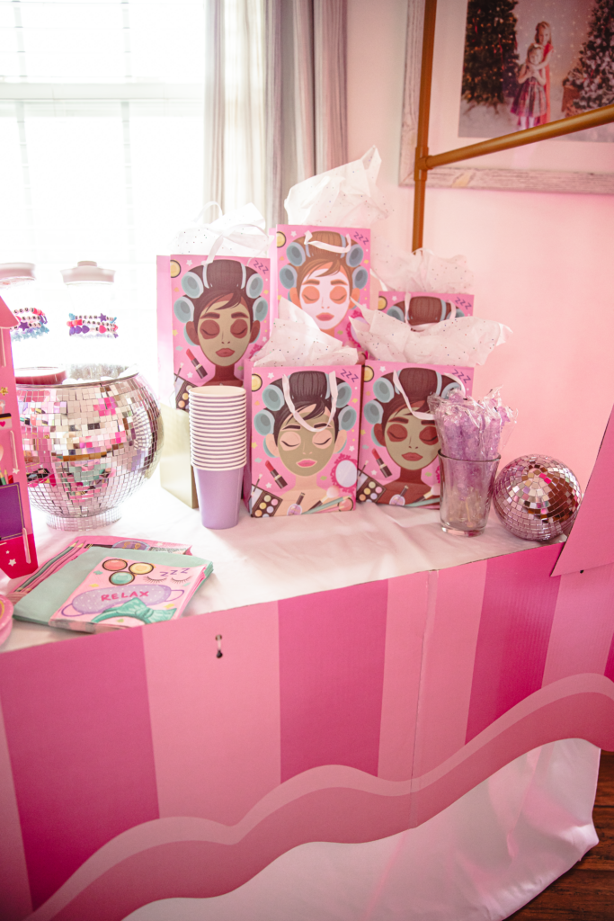 Spa Party gift table